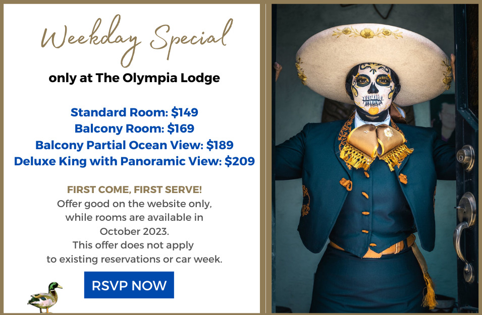 2023 October Special at The Olympia Lodge - Call for details.